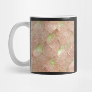 Lime green rose gold marble pattern Mug